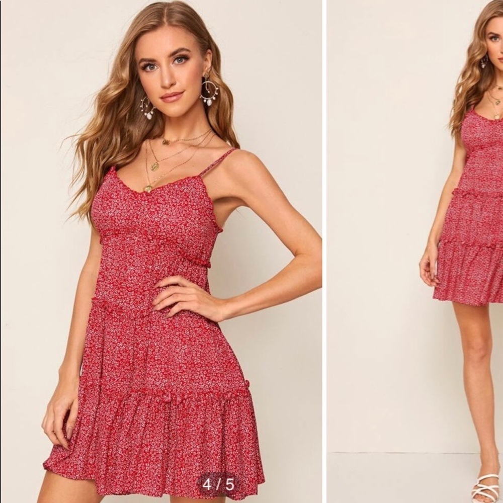 Frill Trim Ditsy Floral Cami Dress 3/$30 ✅